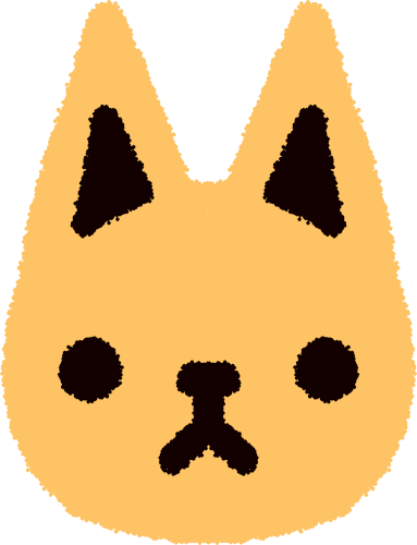 a tan colored cat like face with a neutral expression